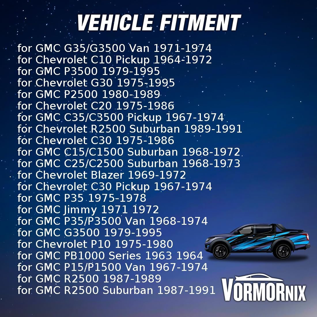 Front Lower Suspension Control Arm Shaft Kit for GMC P35/P3500 Van 1968 1970 1971 1972 1973 1974 Replacement 3901038 2 Piece