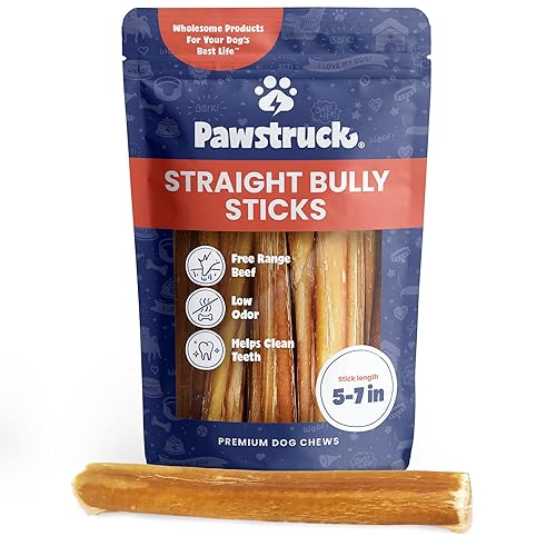 Pawstruck Natural 5-8" Bully Sticks for Dogs - Best Long-Lasting, Rawhide-Free, Low Odor Dental Chew Treat - Healthy Single Ingredient, 100% Real Beef - 8 oz Bag - Packaging May Vary - 8 Ounce (Pack of 1) - 5-8"