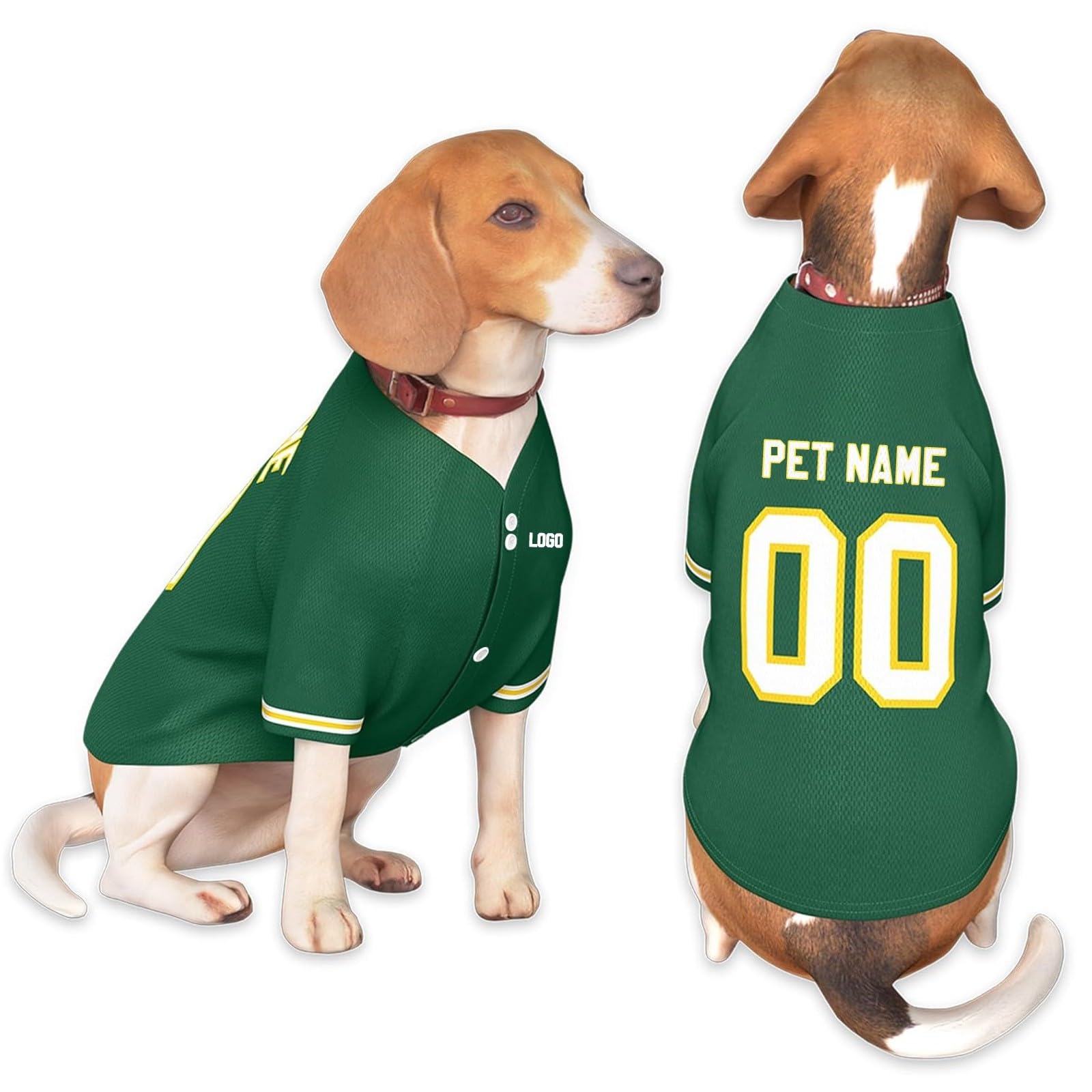 Personalized Dog Clothes Customizable Pet Football Jersey with Number Name Logo Breathable Dog Vest Short Sleeve for Large Medium Small Dogs and Cats