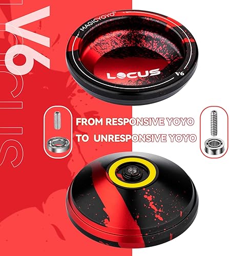 Miniatura 5 de MAGICYOYO Paquete de 2 Yoyo Responsive para niños, Yoyo V6 de metal profesional y Yoyo K2 de cristal, Yoyos profesionales de doble propósito con