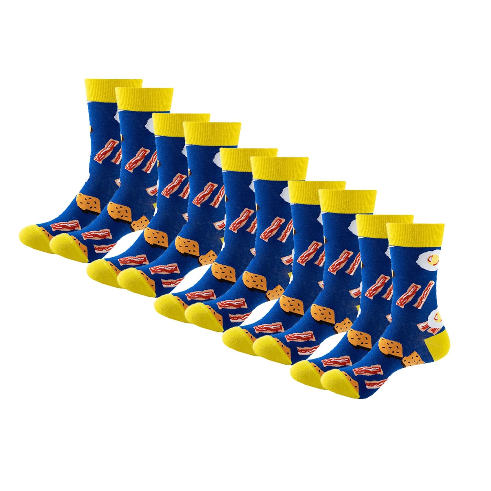 Kunstsocken, Lustiges Anzugsocken-Set Herren, Farbenfrohe Lustige, Funkige Baumwollsocken im Set(B-8,20 Pairs)