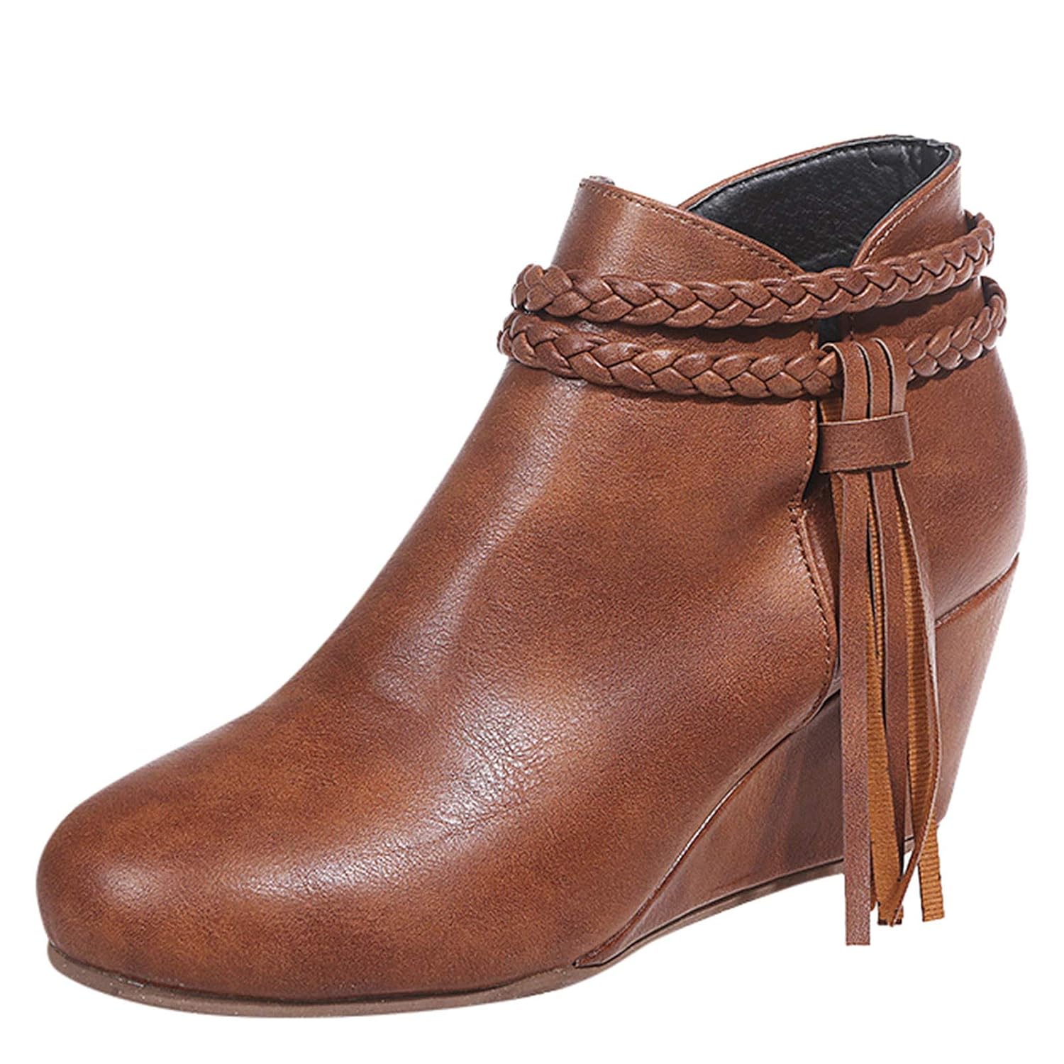 plus size wedge boots