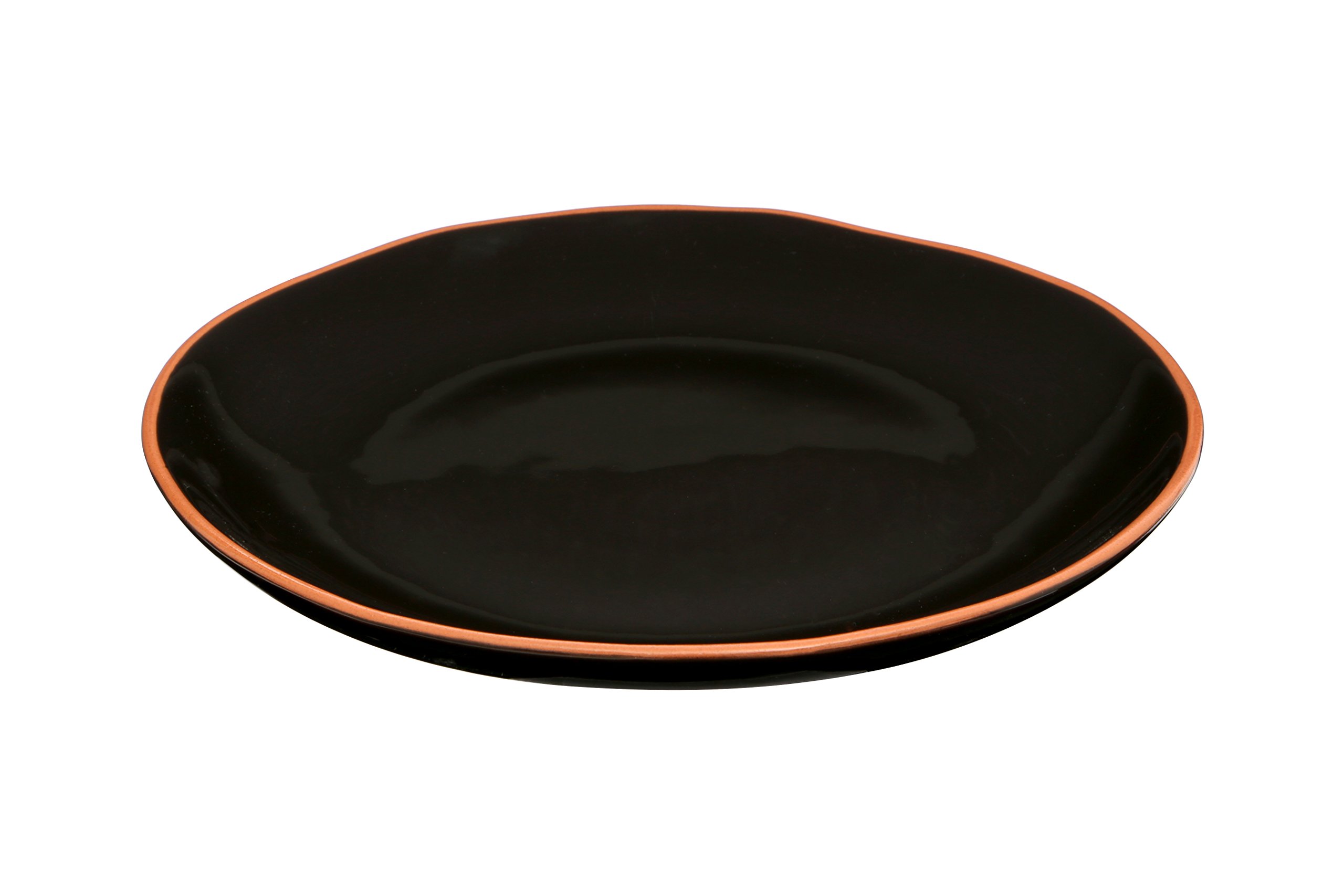 Premier Housewares Glazed Terracotta Calisto Dinner Plate - Black