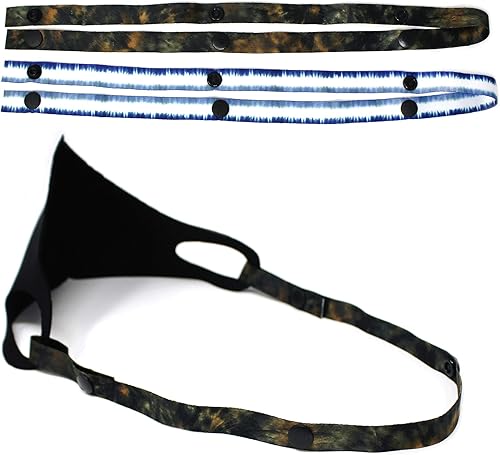 Correas de máscara ajustables para hombres mujeres y niños con botones a presión sujetadores retenedores de máscaras juego de 2 correas ST 11