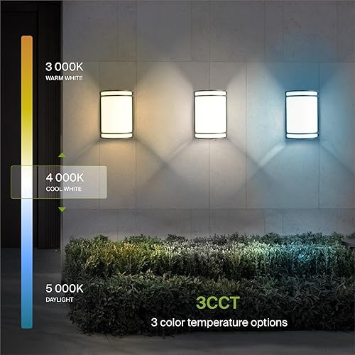 Miniatura 6 de ASD Lámpara LED de montaje en pared para exteriores de 10 pulgadas, lámpara moderna de bronce aceitado, 15 W, 3000 K, 4000 K, 5000 K, ajustable,