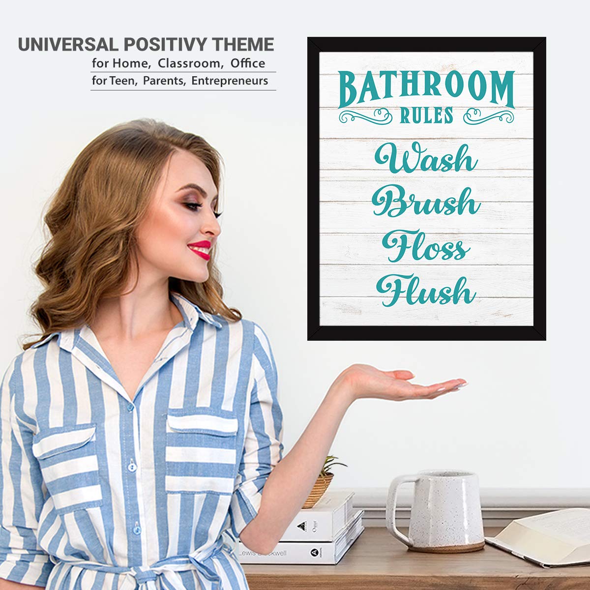 Chaka Chaundh Bathroom Quotes - Motivational Art Prints -6