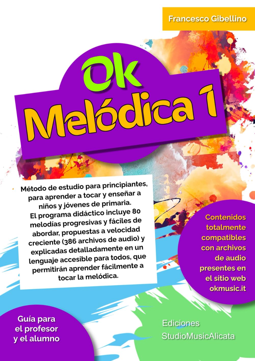 Ok Melódica Nivel 1: Método de estudio para principiantes, para aprender a tocar y enseñar a niños y jóvenes de primaria. El programa didáctico ... de abordar, propuestas a velocidad creciente