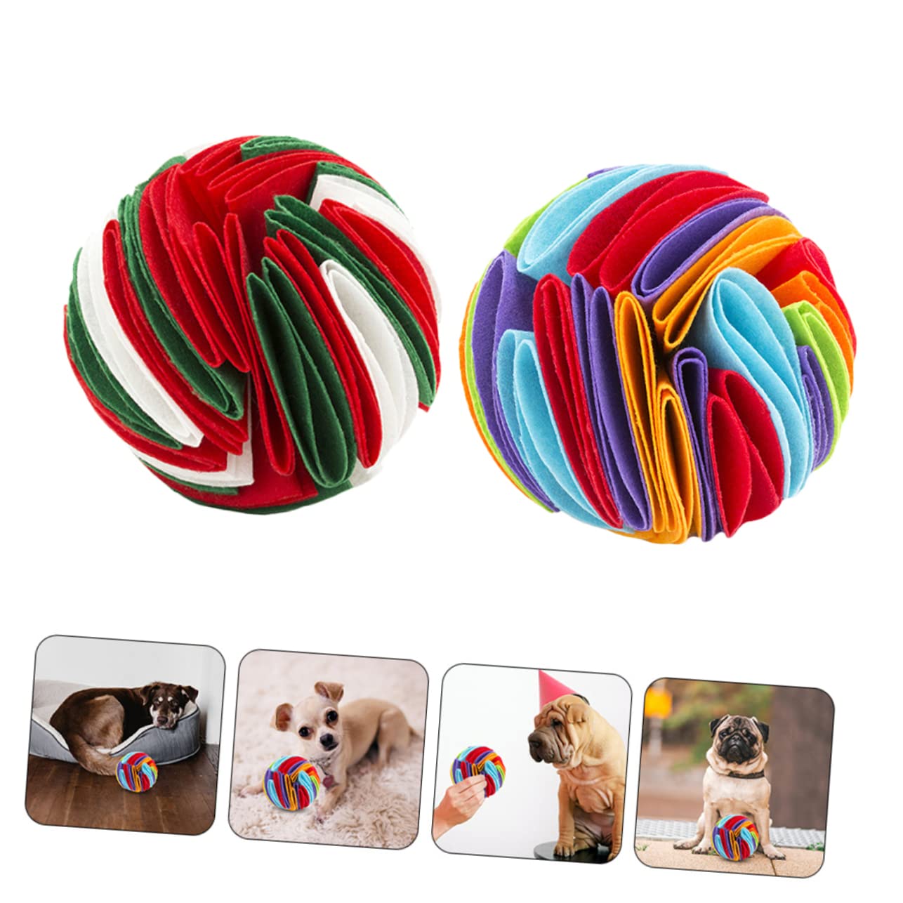 Toddmomy 4piezas Pelota De Olores para Perros Juguete Interactivo De Entrenamiento Estimula El y Controla La Alimentación De Diseño Resistente y Duradero para Perros Pequeños y Medianos