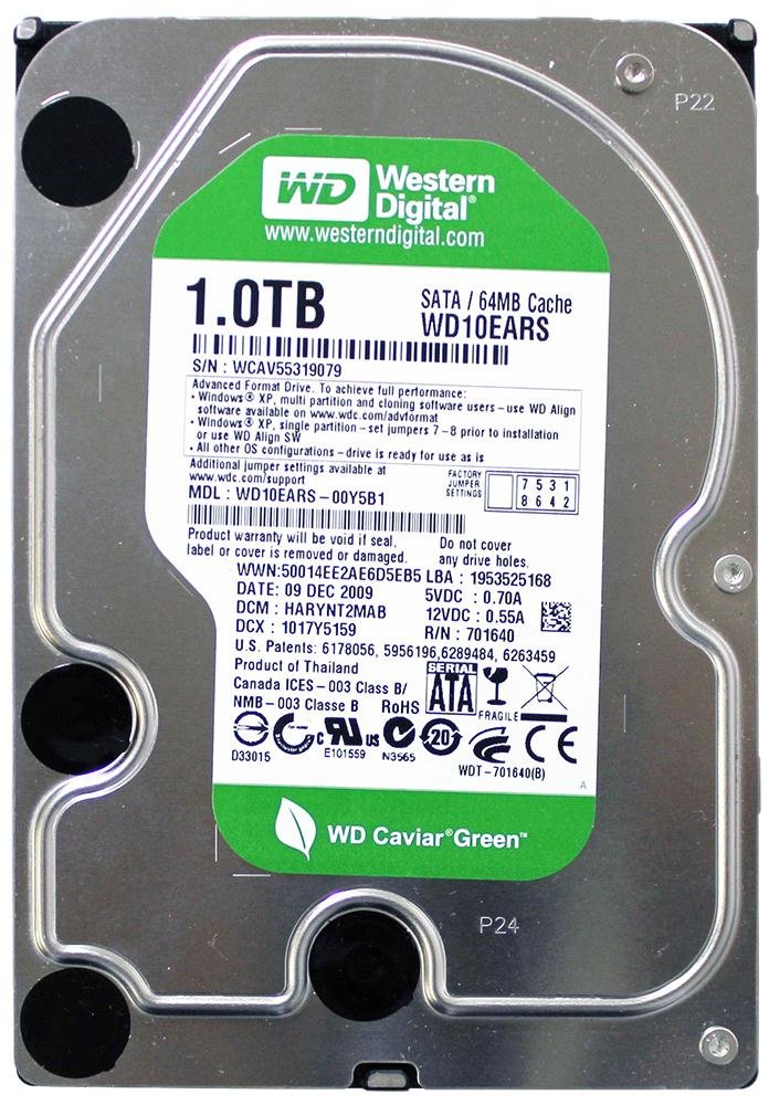 Amazon | WD10EARS Western Digital 1TB 5400RPM SATA 3.0  
