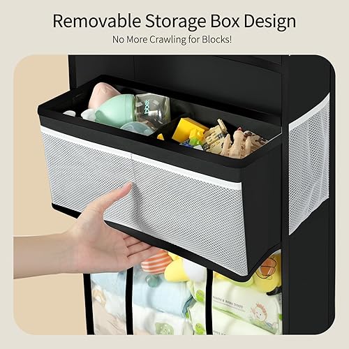 Miniatura 4 de Yecaye Organizador de 6 niveles sobre la puerta con contenedor desmontable, organizador de puerta de gran capacidad para colgar para dormitorio,