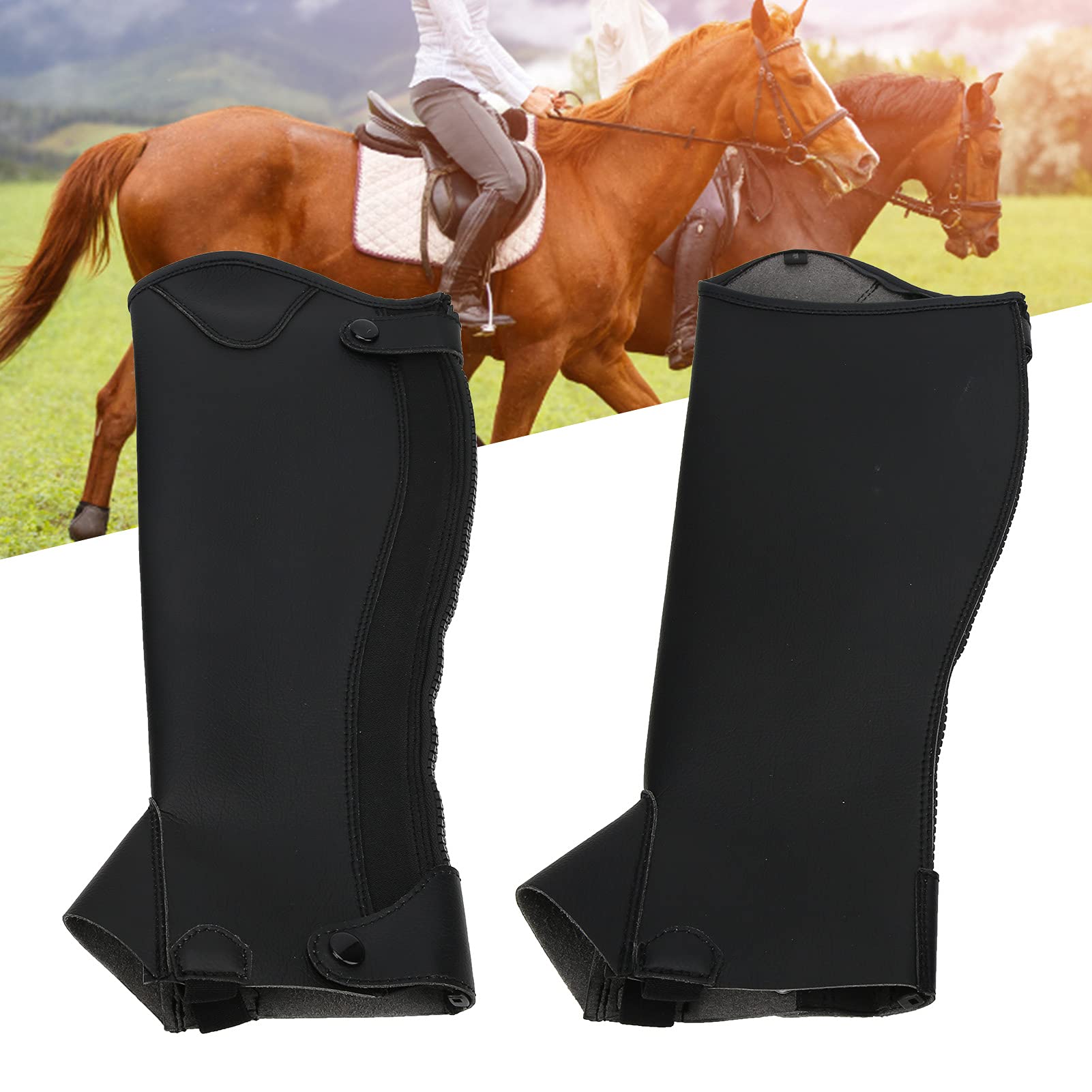 RiToEasysports Mezze Ghette per Equitazione per Adulti con Cerniera Intera