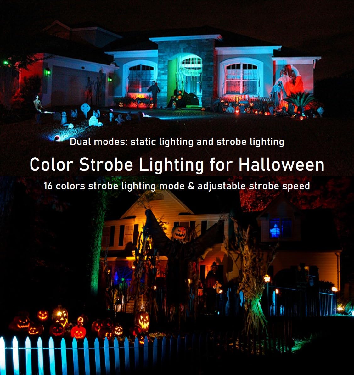 Forest Fire&Green➕Red&Green➕Rainbowセット 25W Color LED Outdoor Landscape Spotlight with Strobe