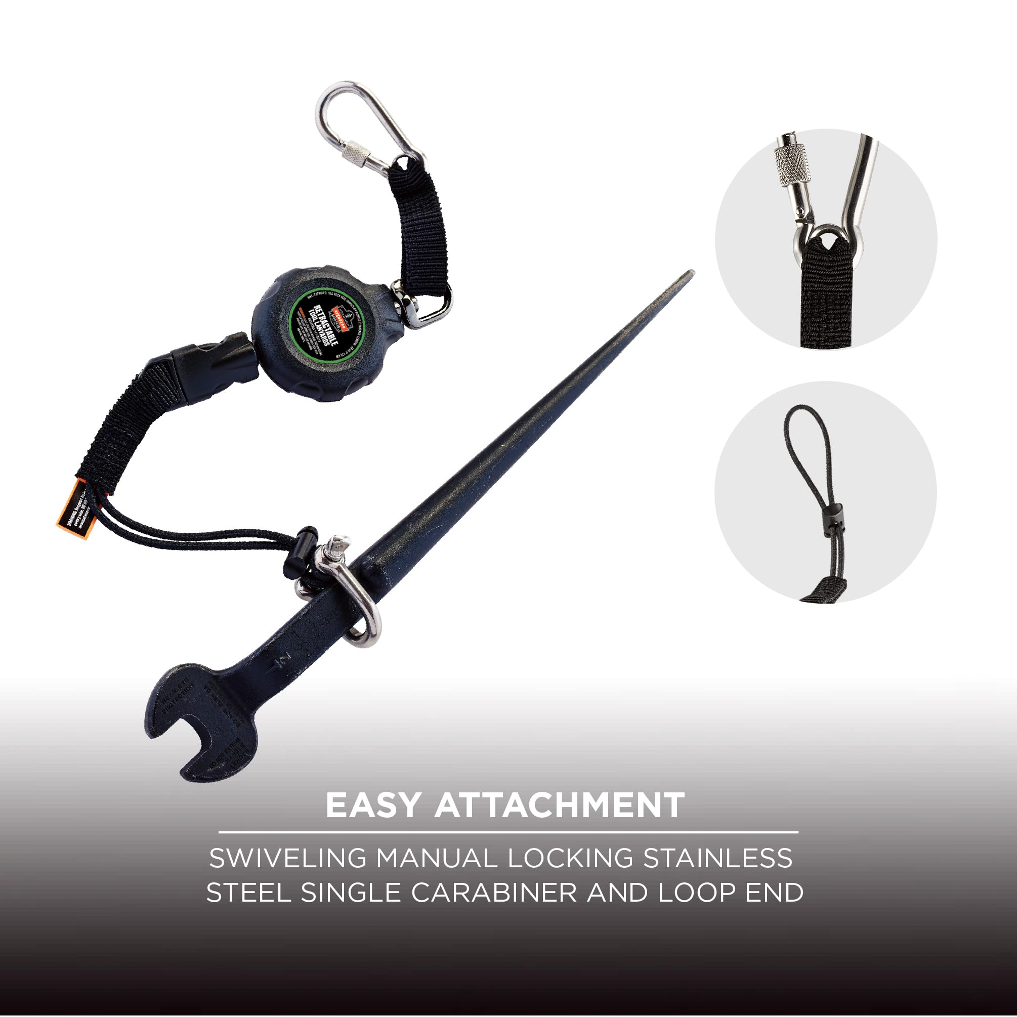 squids 3001 2 lb mit Einzelkarabiner mit Schlinge, Schwarz