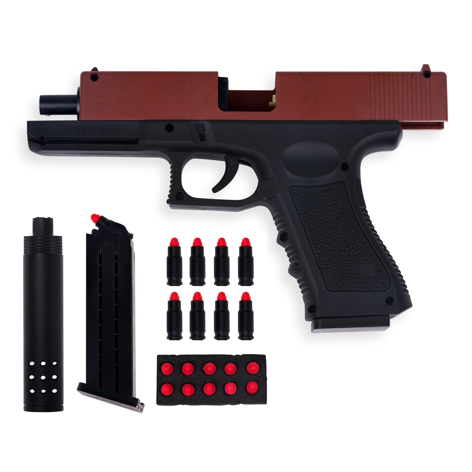 GEX TOYS Thermalshot Soft Bullet Pistol Toy Gun | Pull Back Action With Jump Ejecting Magazine | Adventure & Fun Battle Action Kids Toy Gun Pistol - Gyfzz_1008_Blue Down (B0D9BB4ZJN) Amazon Price History, Amazon Price Tracker