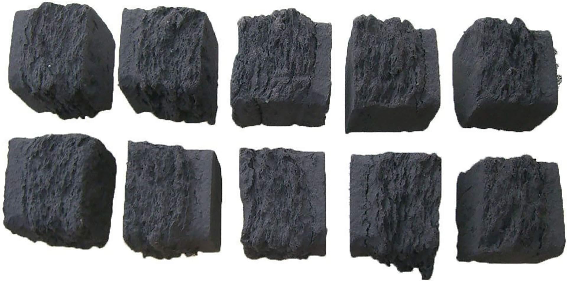 10 Realistic Replacement Gas Fire Coals Ceramic Product - Suitable For Living Flame Gas Fire, Electric Fire, LPG Or Natural Gas Fires - UK Manufactured