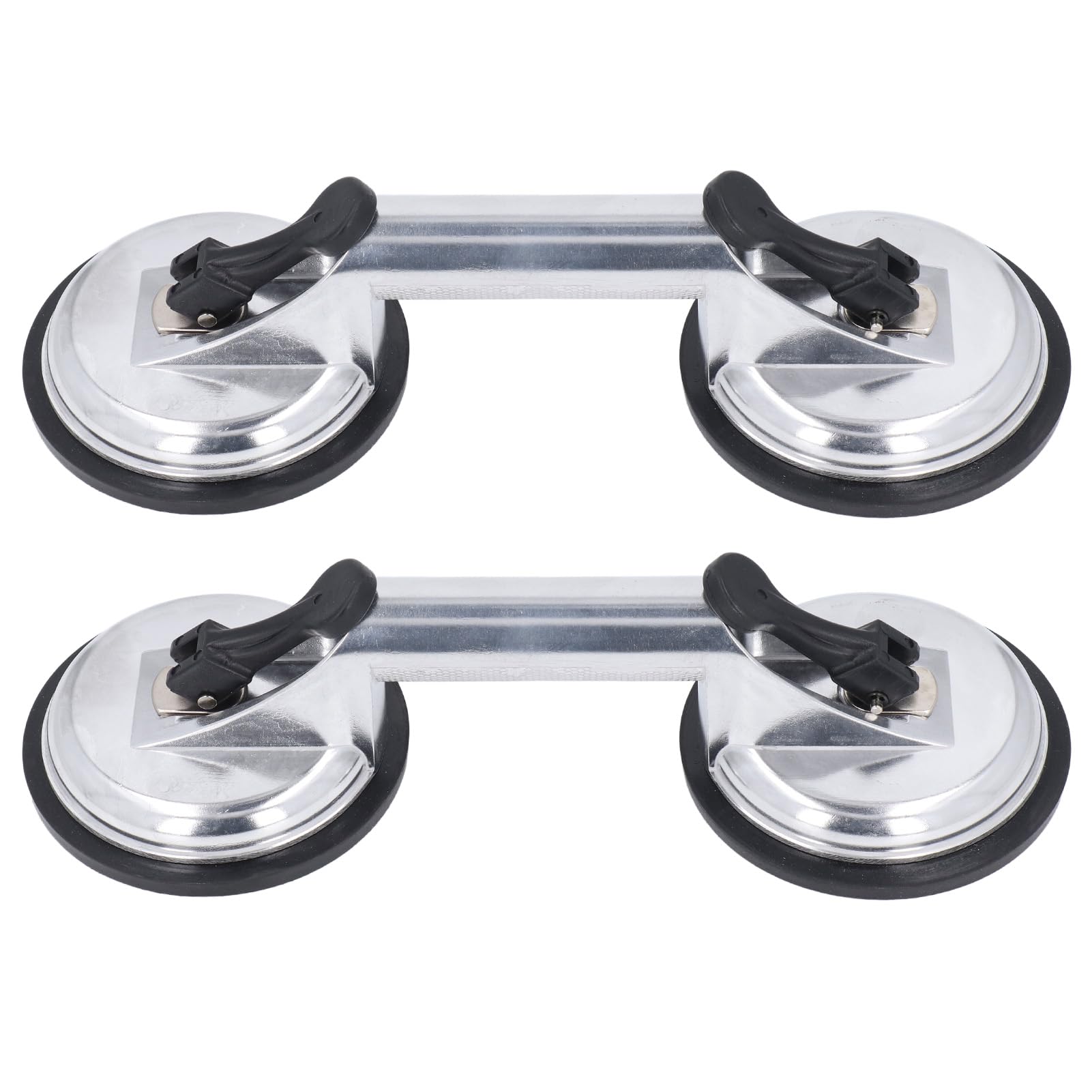 Double Handle Suction Cups Plate, Heavy Duty Aluminum Alloy Clear Grip Car Bearing Straps Clamps Belt Vacuum Suction Cup Glass Lifting Tool