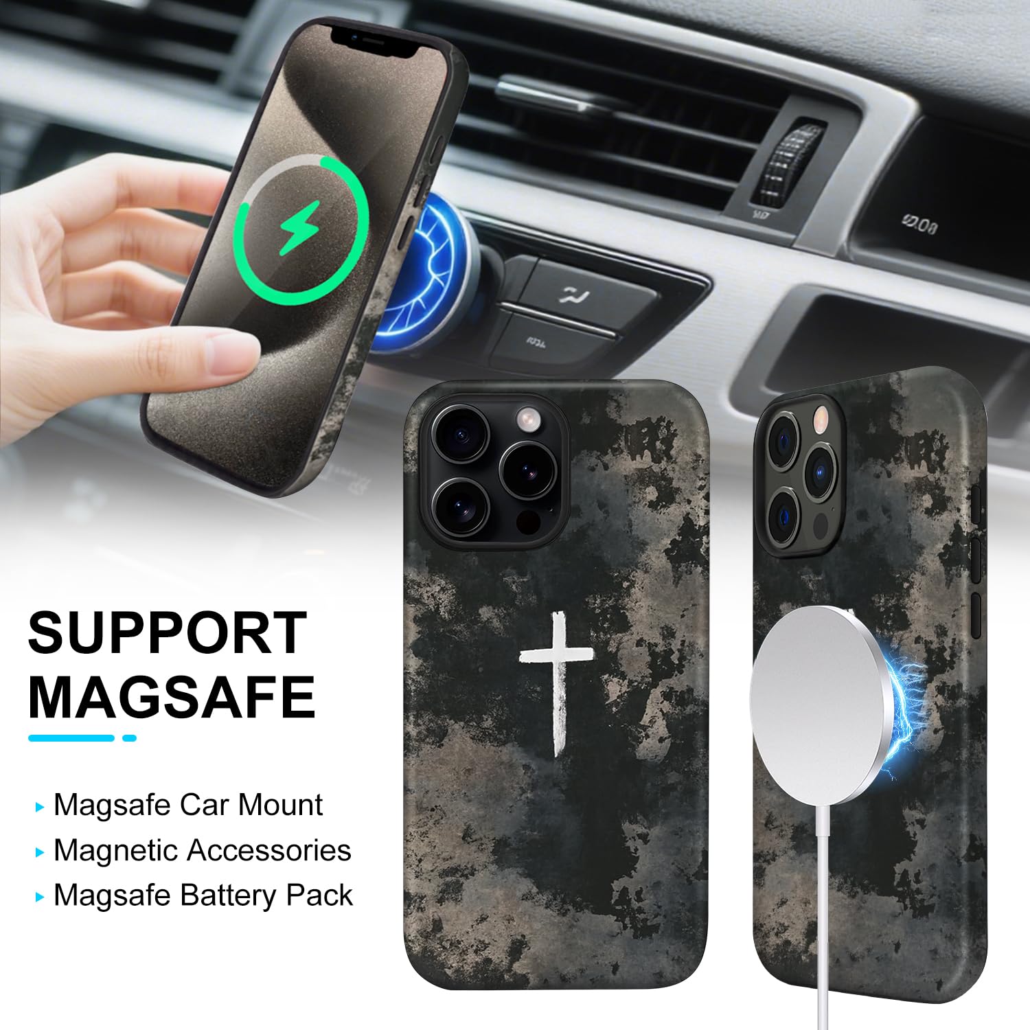 ChristianDioriPhone14Proスマホケース Amazon.com: Magnetic for iPhone 14 Pro Max Case Christian Cross