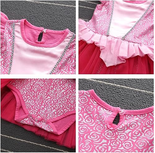 Miniatura 5 de Disfraces de princesa para bebés, vestido de tutú con mameluco y diadema para cumpleaños, Halloween, Navidad, conjunto elegante de fiesta