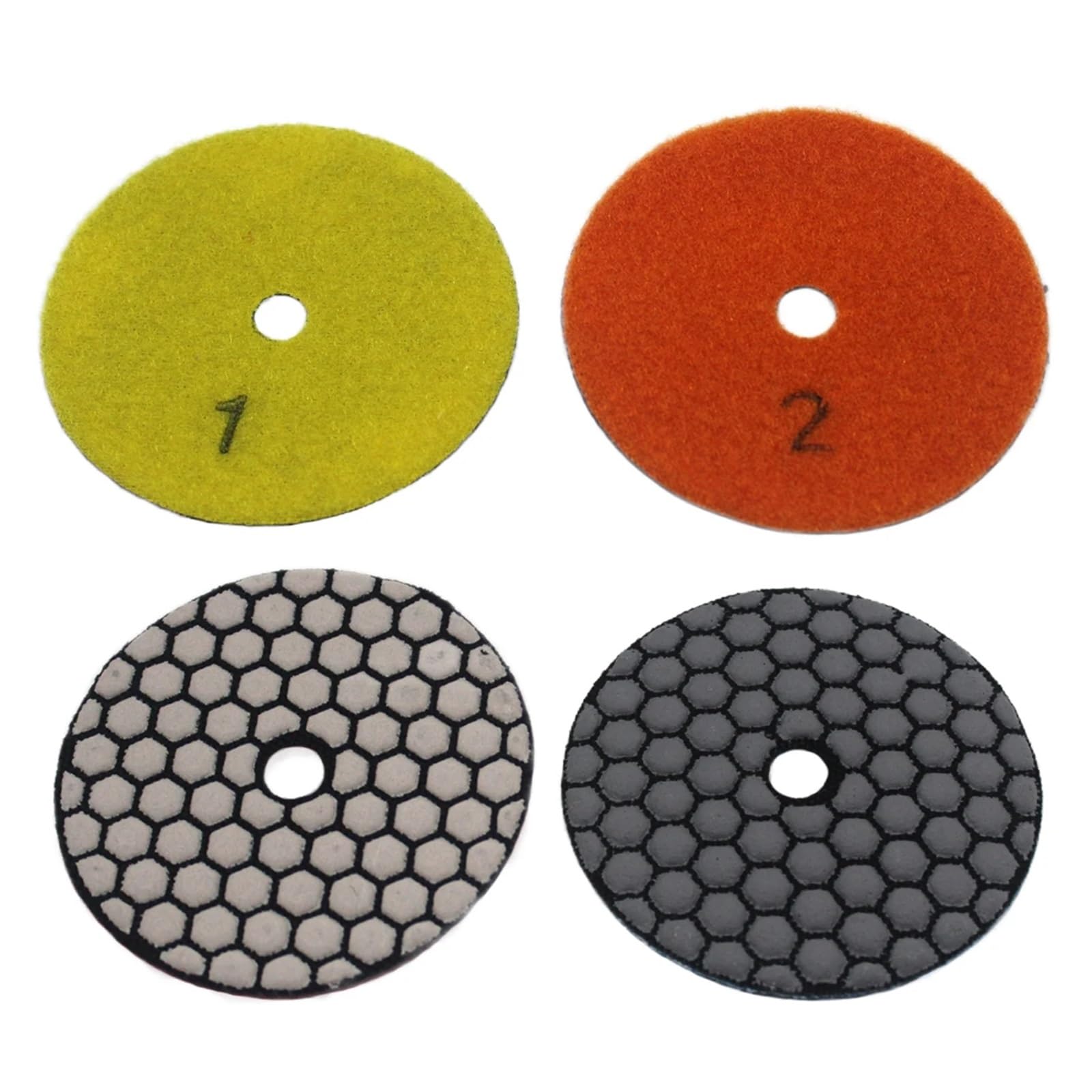 Diamentowa wykończona podkładka, Sucha diamentowa tarcza polerska 3/4 cala, gradacja 0-6# do granitu i marmuru, opakowanie 7 szt(7step and Backer Pad,4 inches)