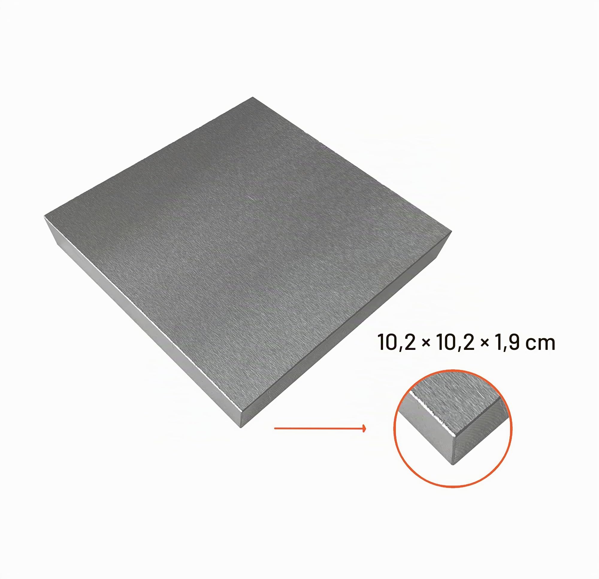 HimaPro Bloque de Banco de Acero 10.2x10.2 cm – Yunque Plano para Joyeros, Herramienta Metálica para Joyería y Estampado (10,2x10,2x1,9 cm) | Para la fabricación de joyas, estampado de metal y metalurgia, caras lisas y pulidas