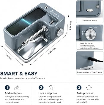 Electric Cigarette Rolling Machine, Automatic Cone Filler with Metal Case