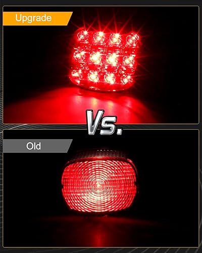 Miniatura 3 de QUASCO Luz trasera LED ahumada de freno intermitente, luz trasera compatible con Harley Dyna Sportster Road King Electra Glide Softail Street Glide