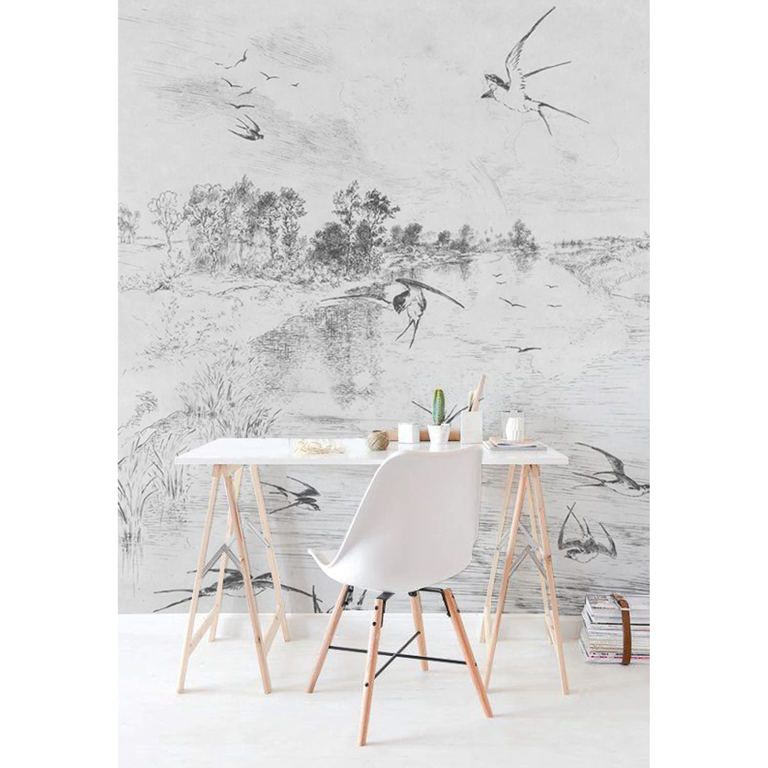 Papier peint lavable pour meubles Coloray | Revêtement mural truies 104x70cm