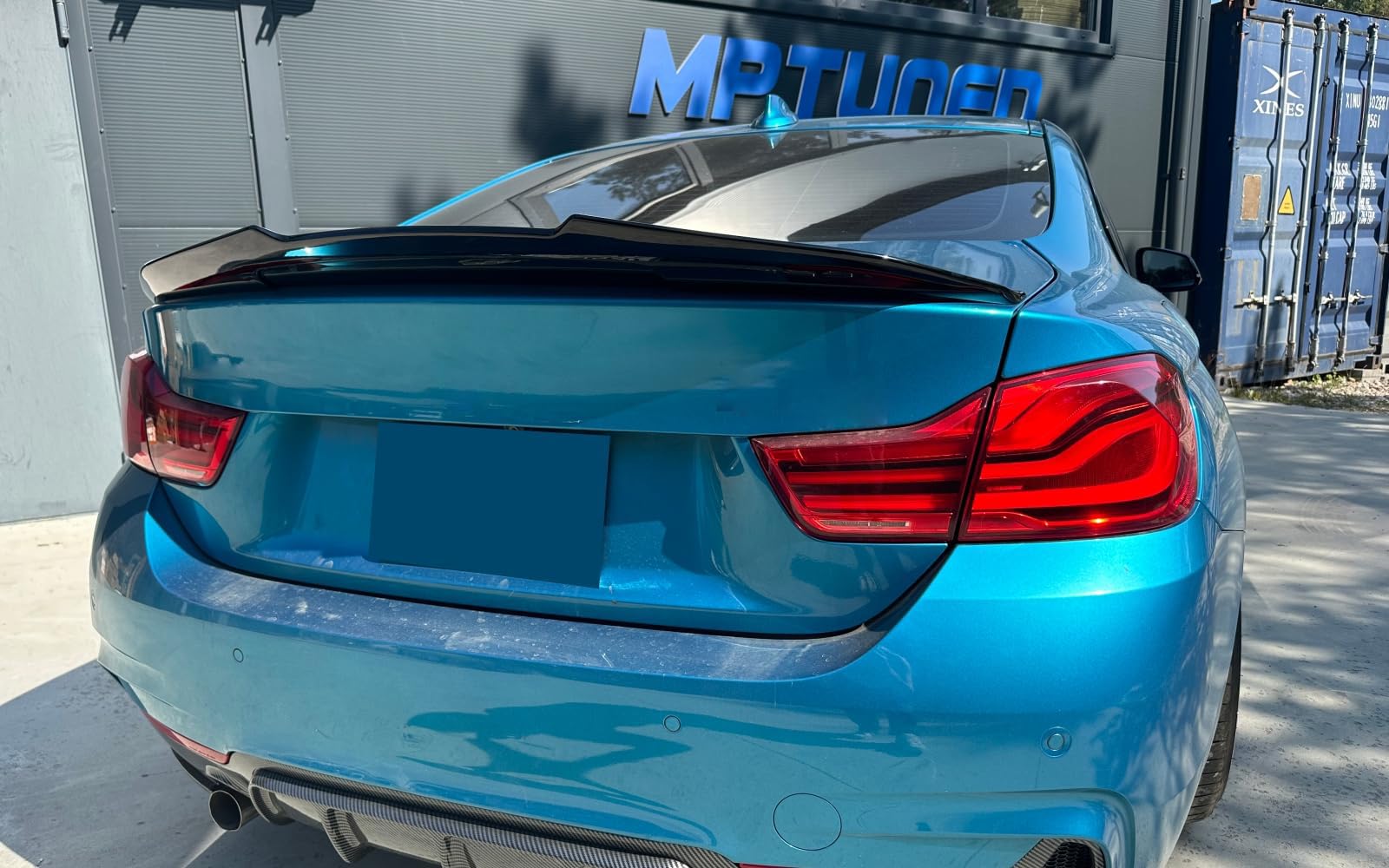 MpTuned F32 PSM Style Spoiler posteriore nero lucido 4 pezzi 2014-2019 Coupe 420i 428i 430i 435i 440i