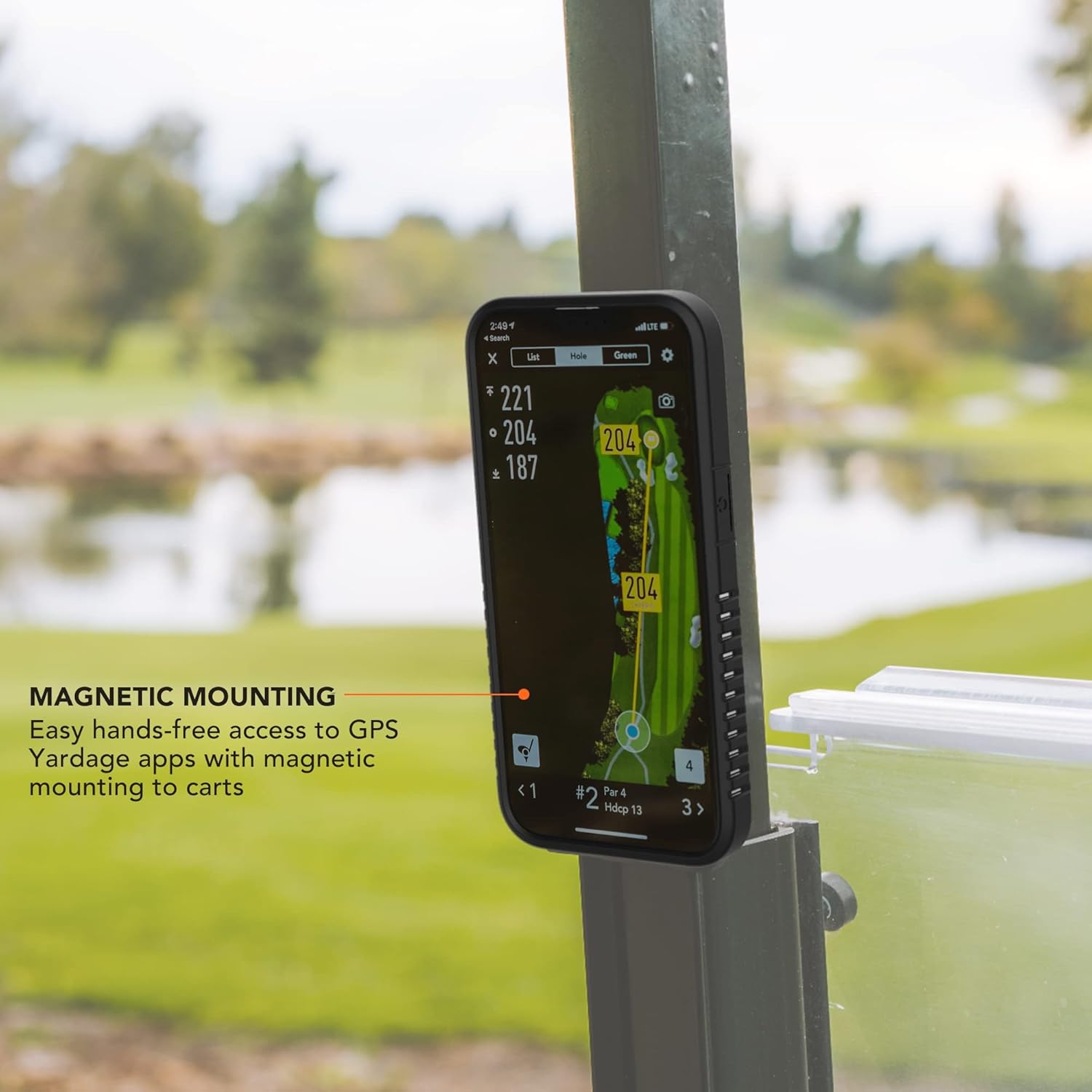 Rokform - iPhone 14 Plus Case, Eagle 3 Series, Dual Magnet + MagSafe Compatible, iPhone 14 Plus Golf Case, Slim and Lightweight iPhone Cover, Drop Tested Armor (Black)