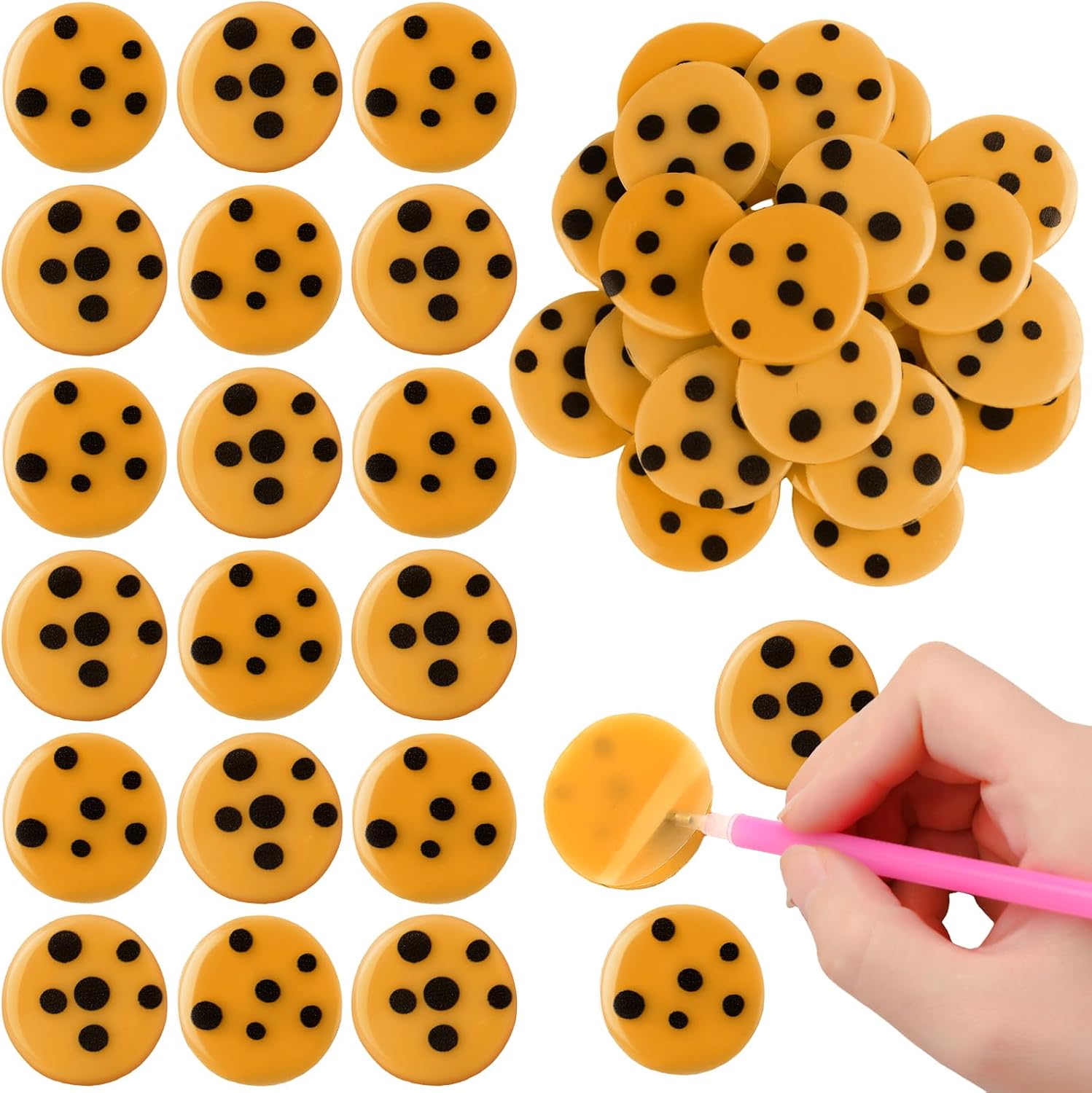 Nuanchu 24 Pcs Scented Putty Wax for Diamond Painting 240g-360g DIY Diamond Art Tool Wax Chocolate Cookie Scent Painting Glue Clay for Embroidery Accessories, 1.77 x 1.85 Inch
