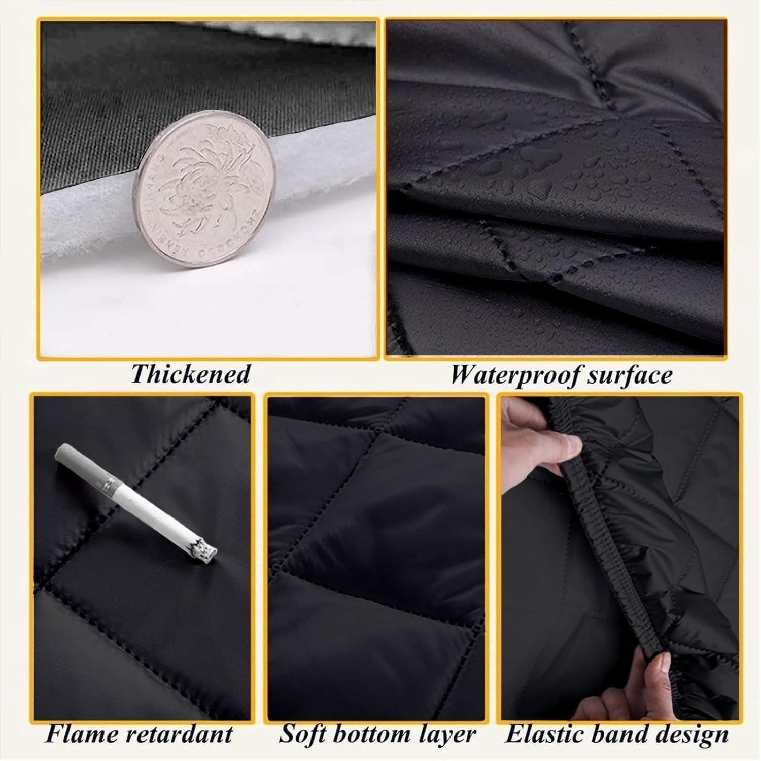Funda Coche Antigranizo para Jeep Compass | Bloqueo UV Transpirable Funda Coche Anti-Granizo Oxford con Cuerdas Antiviento, Antiarayazos Anti-Polvo Nieve Impermeable