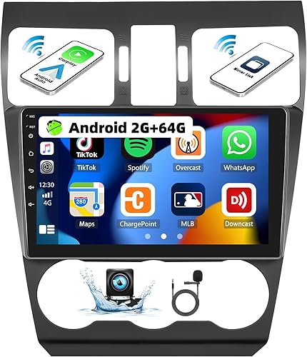 UNITOPSCI 2G+64G para Subaru Forester WRX Impreza 2015-2018 Radio Android 13 Car Stereo Wireelss Apple CarPlay Android Auto 9 pulgadas pantalla