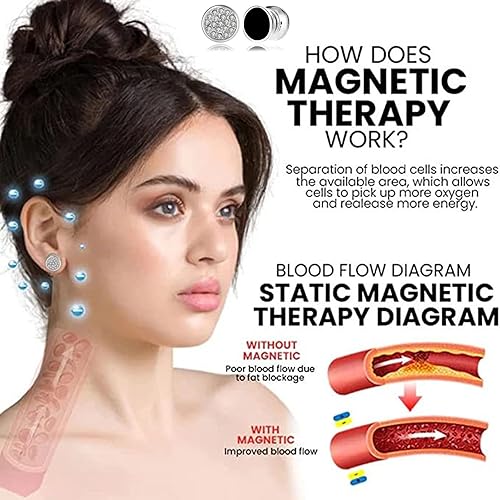 Miniatura 7 de NEWITIN 9 Pairs Magnetic Stud Earrings for Women Clip on Earring Magnet Studs Inlaid Cubic Zirconia Pearl Stud Earring Fashion Non Piercing Magnetic