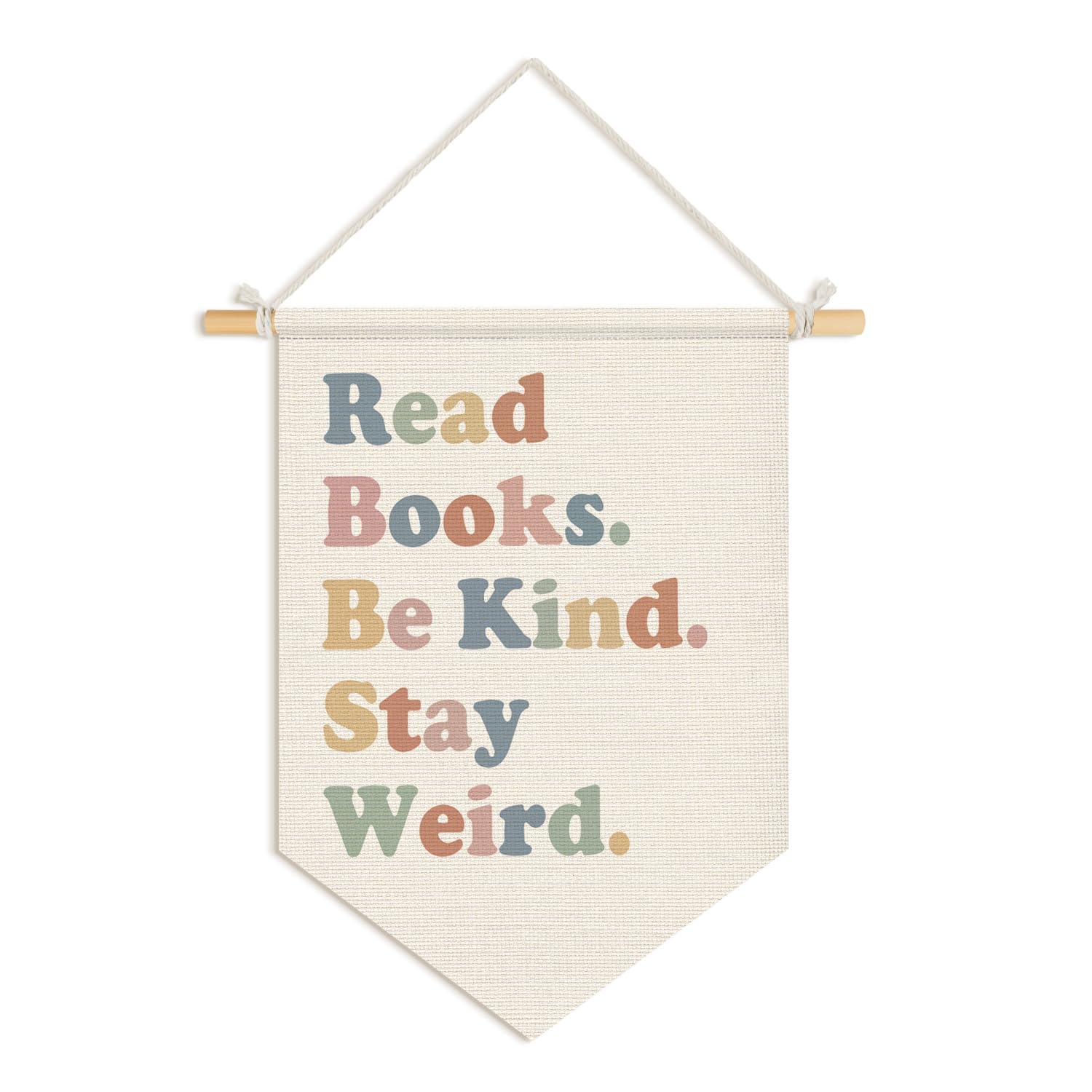 Wheatwin Reading Corner Decor for Classroom, Boho Classroom Decor Wall Hanging Pennant Flag Banner, Read Books Bookish Wall Decor for Kids Room Nursery Reading Nook Room Library 15x11 Inch