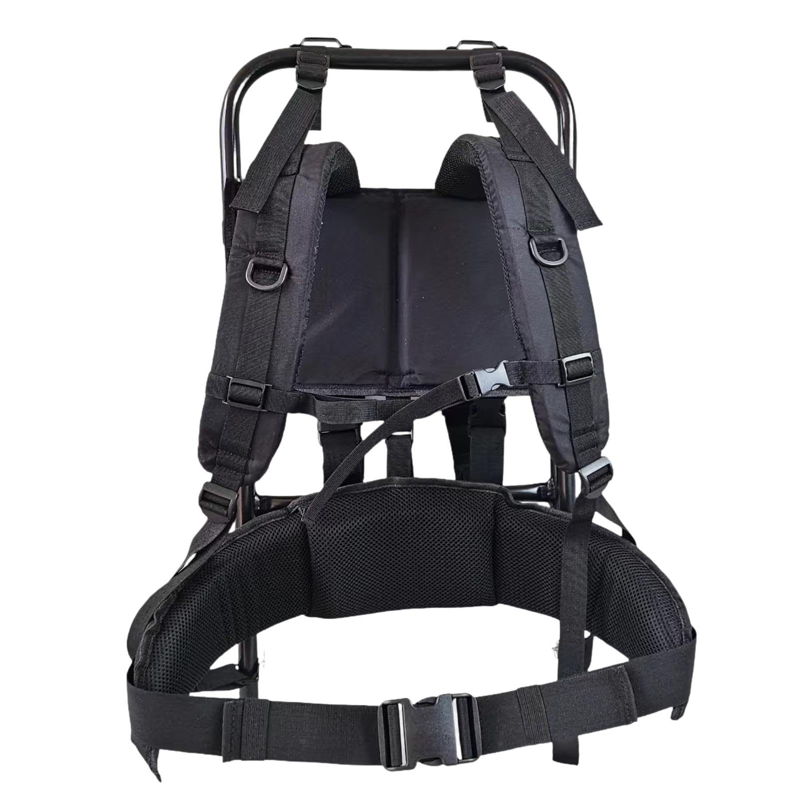 Telaio per Zaino da Trasporto Pesante 60kg Lega Alluminio Nylon Pieghevole 68x36x25cm per Escursionismo Campeggio Attrezzature Outdoor