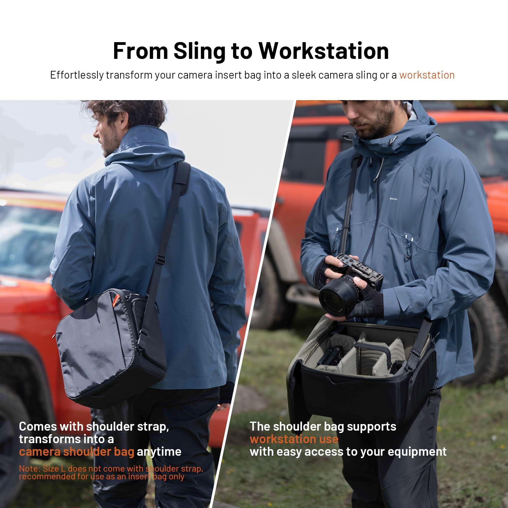 PGYTECH OnePro Flex 30L-50L Zaino + Inserto per Borsa Fotografica, Zaino Fotografico Professionale per a fotocamere/obiettivi DSLR/SLR, Zaino Trekking Viaggio per Fotografo Scomparto Computer