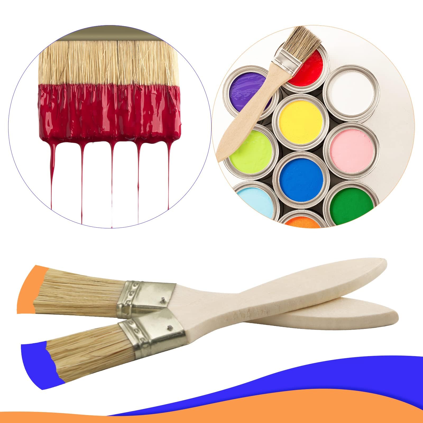 Paint Brushes - 48 Pack 1 Inch Chip Brushes -4