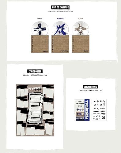 Miniatura 4 de TXT - El capítulo del nombre 3 álbum FREEFALL (MELANCHOLY ver.) + Beneficio de pedido anticipado + Juego de tarjetas fotográficas adicionales