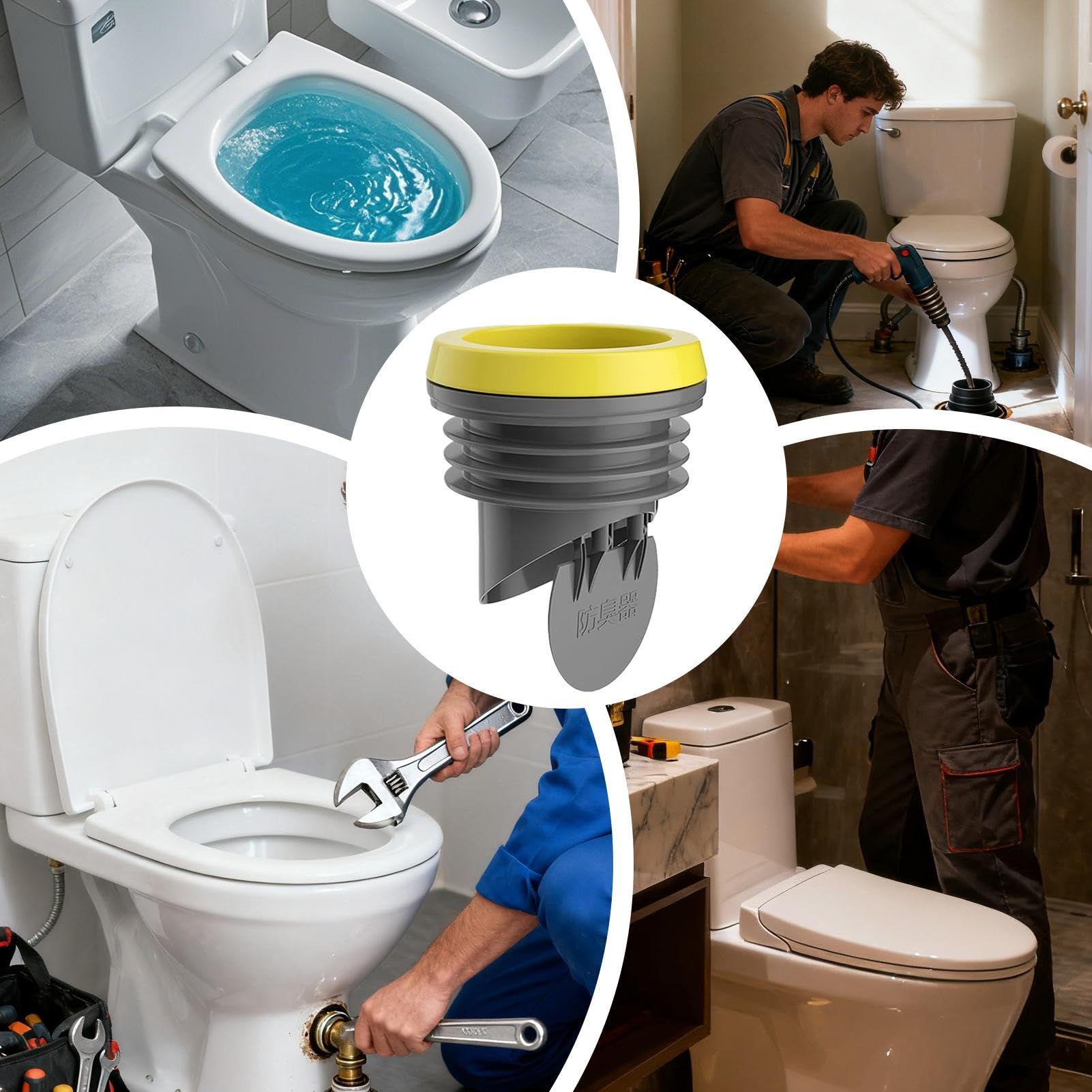 Cubierta De La Brida Del Inodoro,Válvula De Repuesto Engrosada Resistente Al Agua - Anillo De Sellado Para La Brida Del Inodoro - Para Reparación Y Mantenimiento De Baño Hogar Cocina Interior