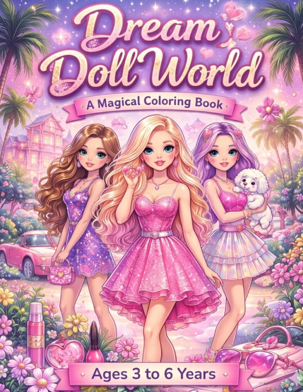 Dream dolls coloring book for girls| age-3-6