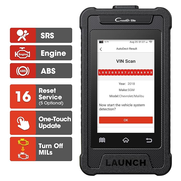 Buy LAUNCH OBD2 Scanner ABS/SRS/Engine Code Reader CRE305, 16 Reset