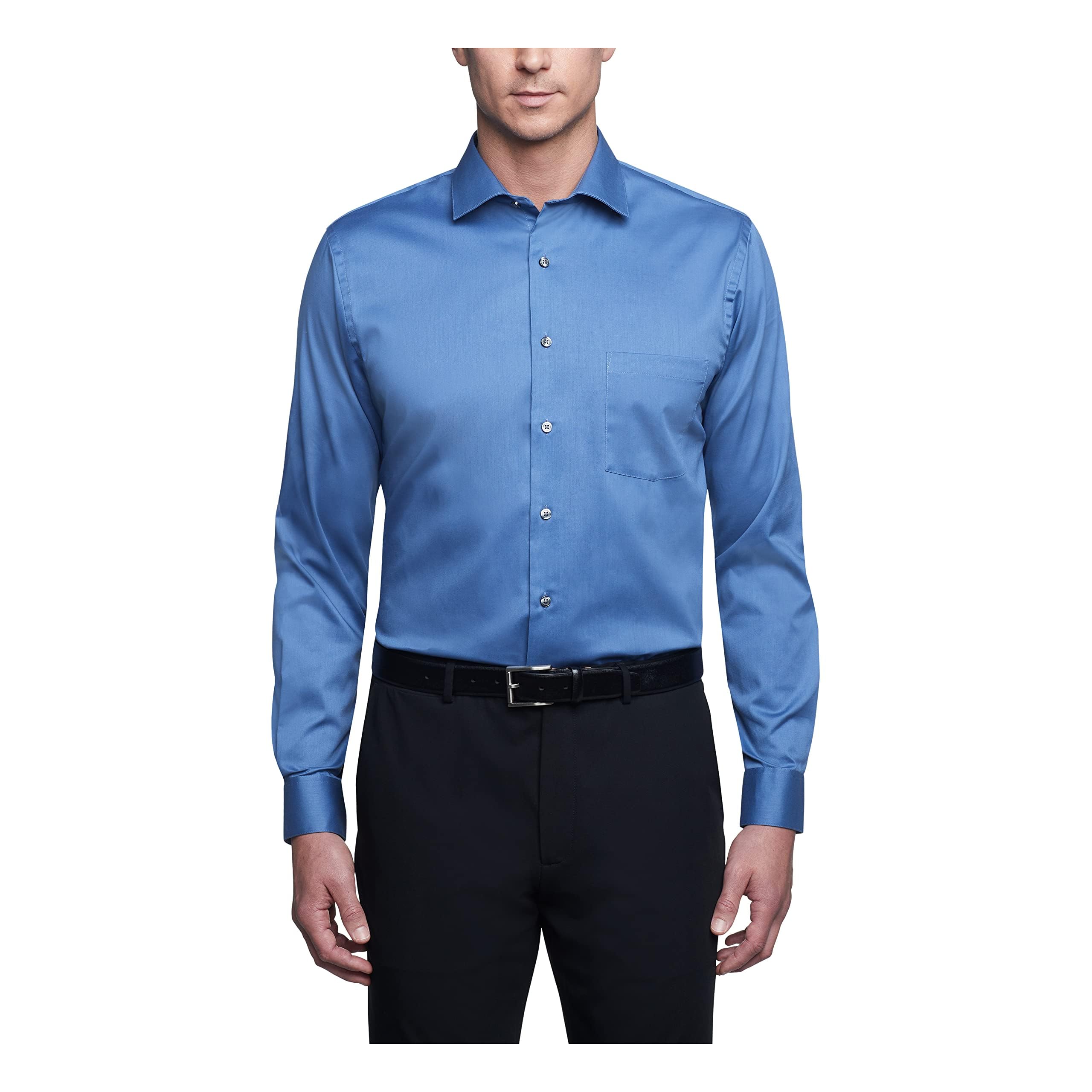Van Heusen Men's Dress Shirt Regular Fit Flex Collar Stretch Solid