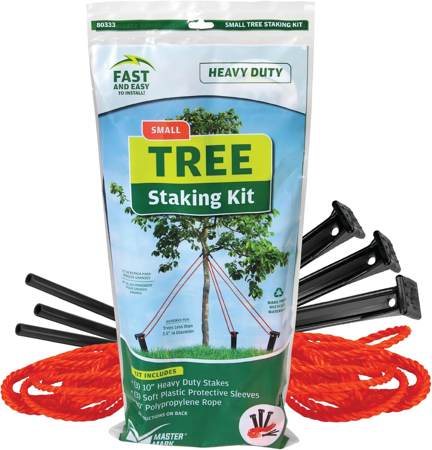 Amazon.com : MASTER MARK Tree Staking Kit : Garden Stakes : Patio, Lawn ...