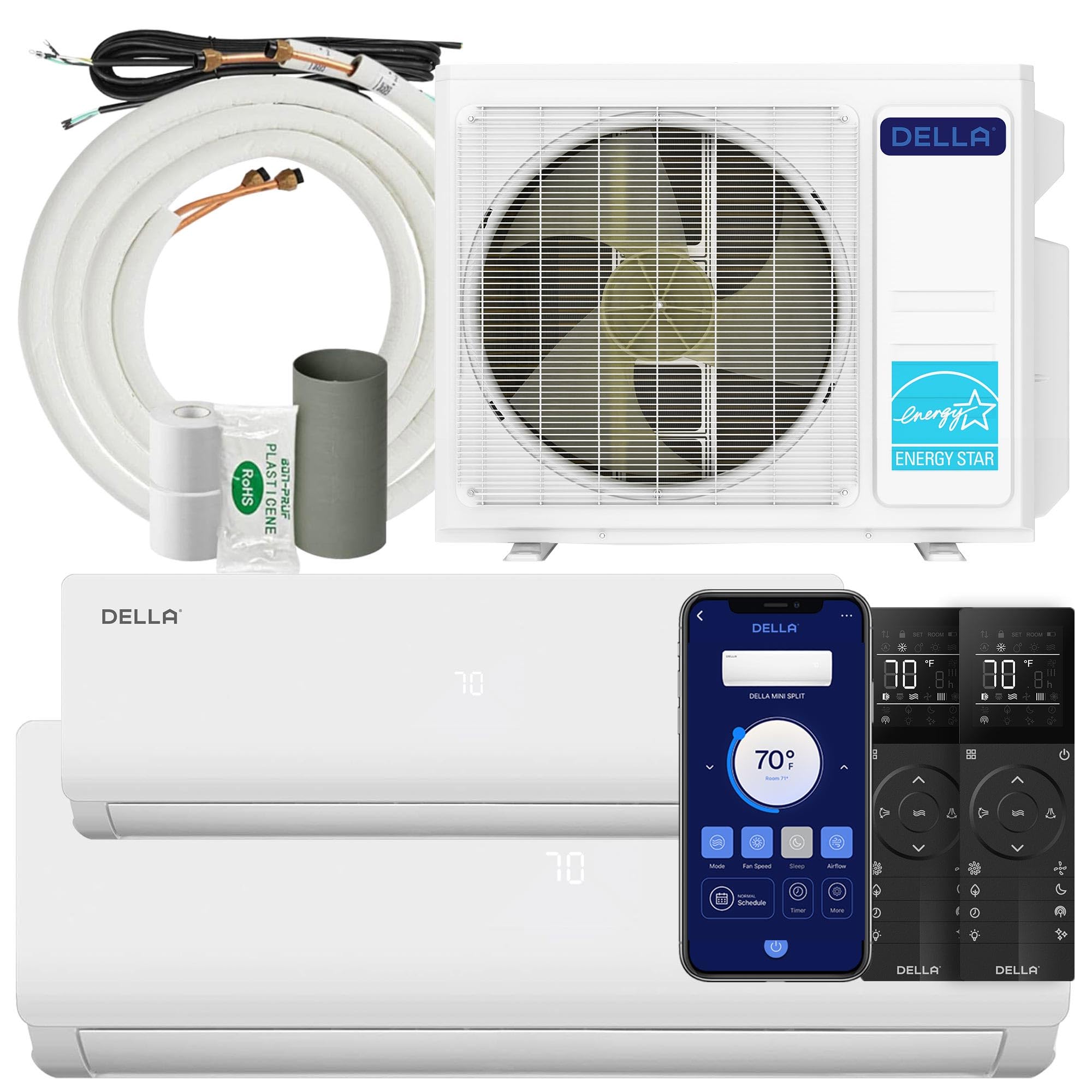DELLA 20K BTU 2 Zone Mini Split