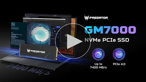 Amazon.com: Predator M.2 SSD 2TB GM7000 with DRAM Cache NVMe