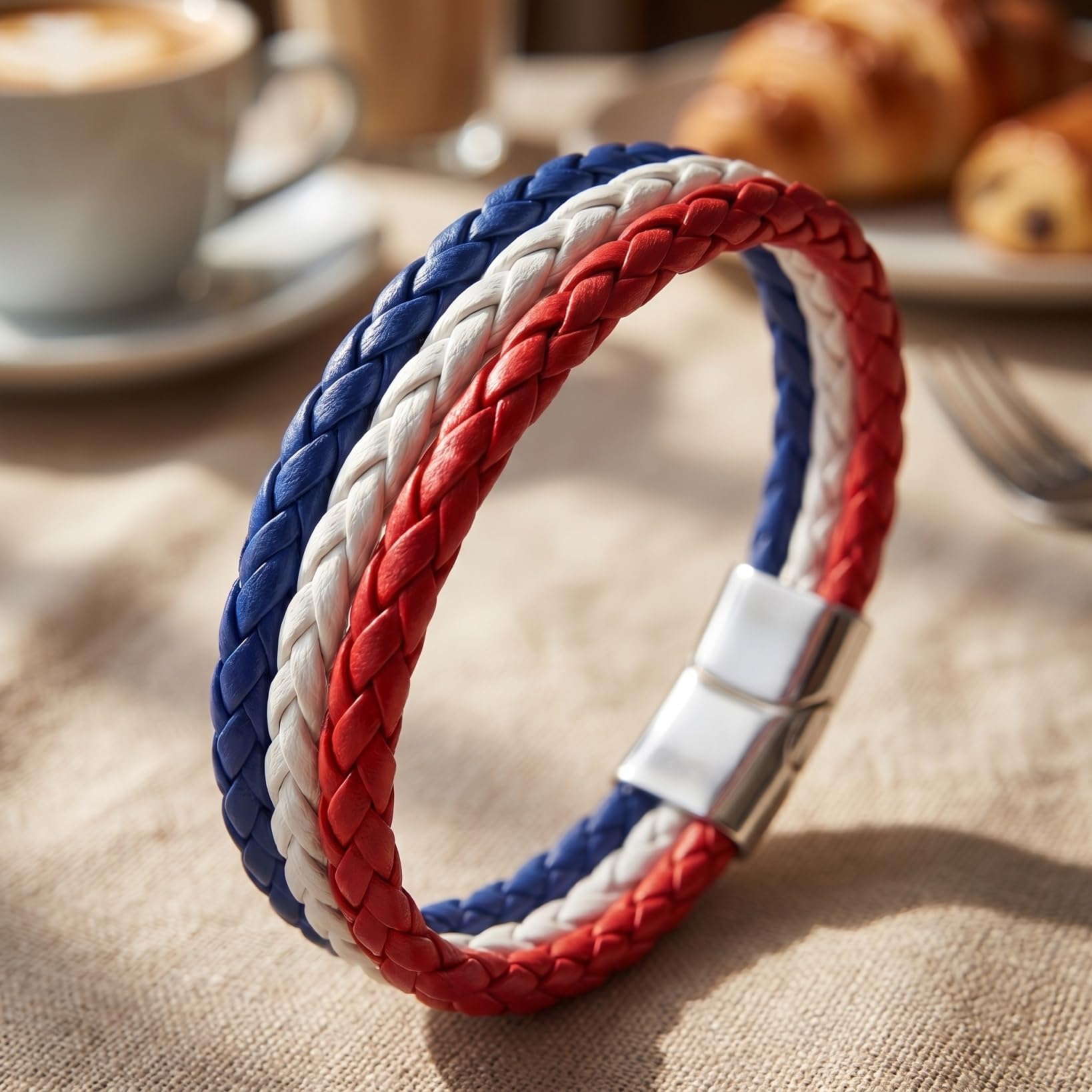 GALPADA Bracelets Pays Drapeau Match de Football Accessoires à Tisser Bijoux
