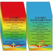 240pcs Spanish Ten Commandment Cards Gospel Tracts Roman Road Religious Christian Salvation Serenity Prayer Pocket Jesus Bible Tracts for Evangelism Church Easter Los Diez Mandamientos