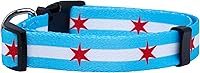 Vista 2 de Native Pup Collar de perro con bandera de Chicago (Chicago Big Stars, S)
