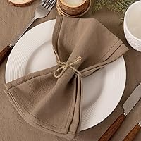Vista 4 de Servilletas de tela Socomi Nude Otoño Acción de Gracias Lavables Reutilizables a granel de lino de algodón Set de 4 43x43 cm para decoración de mesa