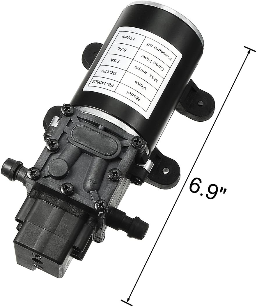 24V DC Water Pressure Diaphragm Pump 5.2 L/Min 116 PSI for Caravan RV Marine Fishing Boat (0a29a530a69e1c35c2a8de6dd20d29ac)